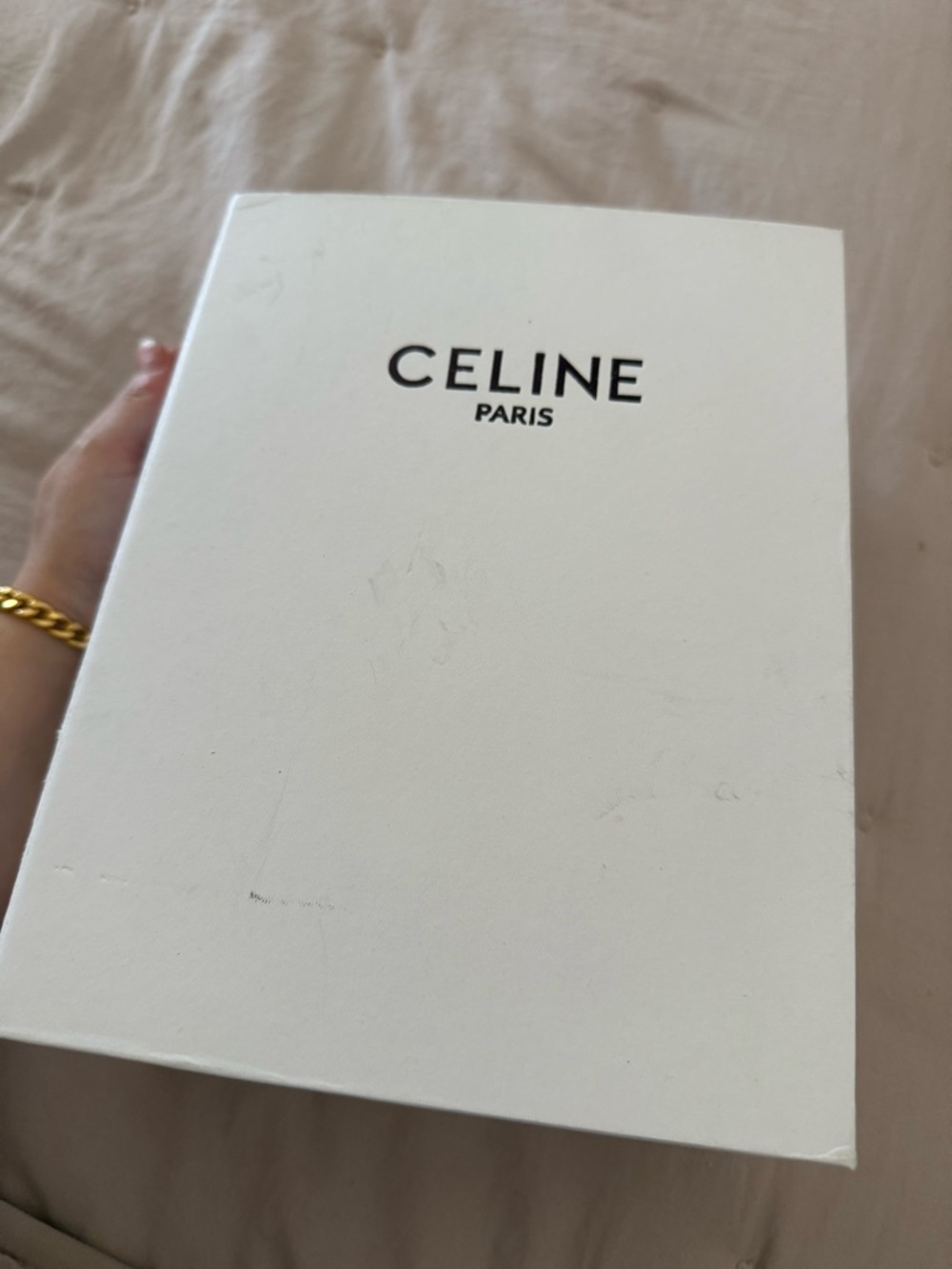 Celine White Box with Black Logo